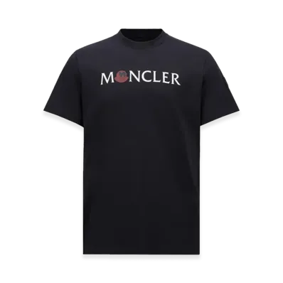 MONCLER Punctuation Logo Cotton T-Shirt "Navy"