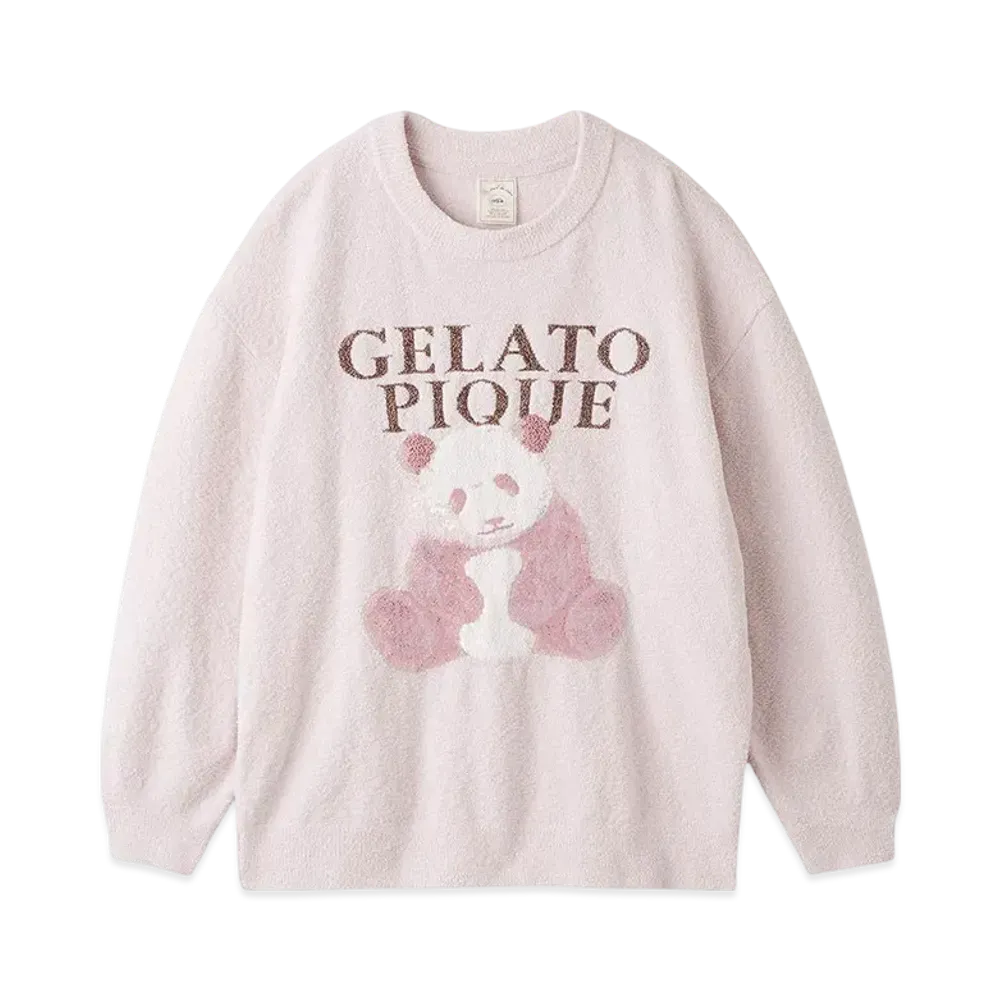 GELATO PIQUE Panda Jacquard Pullover "Pink"