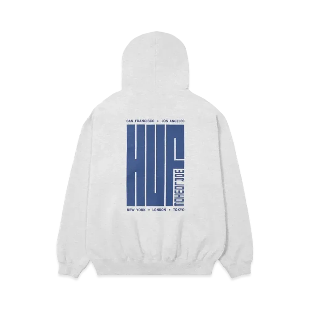 HUF Fall 24 Big Block Fleece Hoodie "Ash Gray"