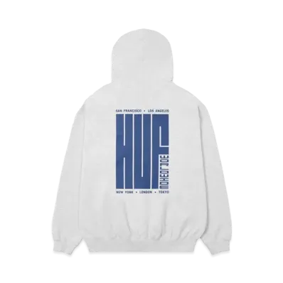 HUF Fall 24 Big Block Fleece Hoodie "Ash Gray"