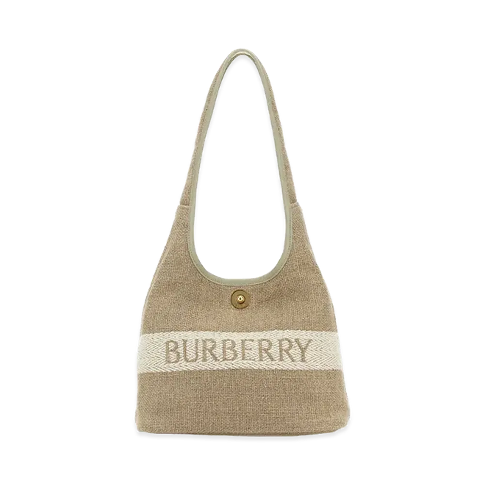 Burberry Women's Canvas Shoulder Bag "Beige/Cappuccino"