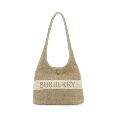 Burberry Women's Canvas Shoulder Bag "Beige/Cappuccino"