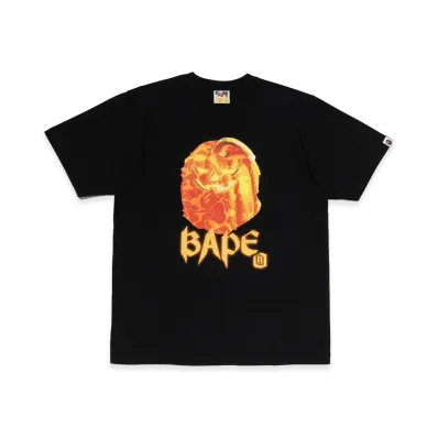 A BATHING APE Jack O Lantern Ape Head Tee "Black"