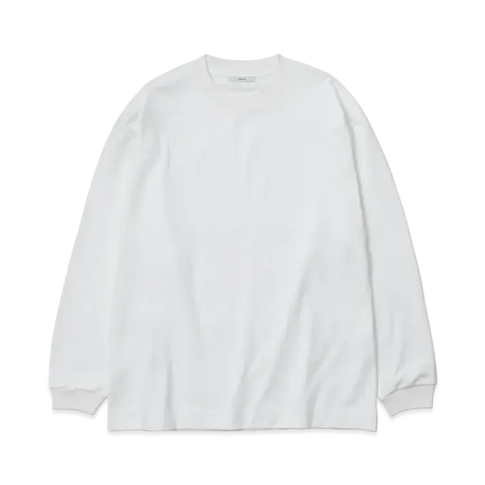 everyone L/S Crew Neck Basic T-Shirt "White"