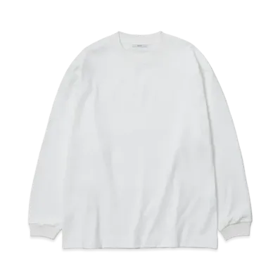 everyone L/S Crew Neck Basic T-Shirt "White"