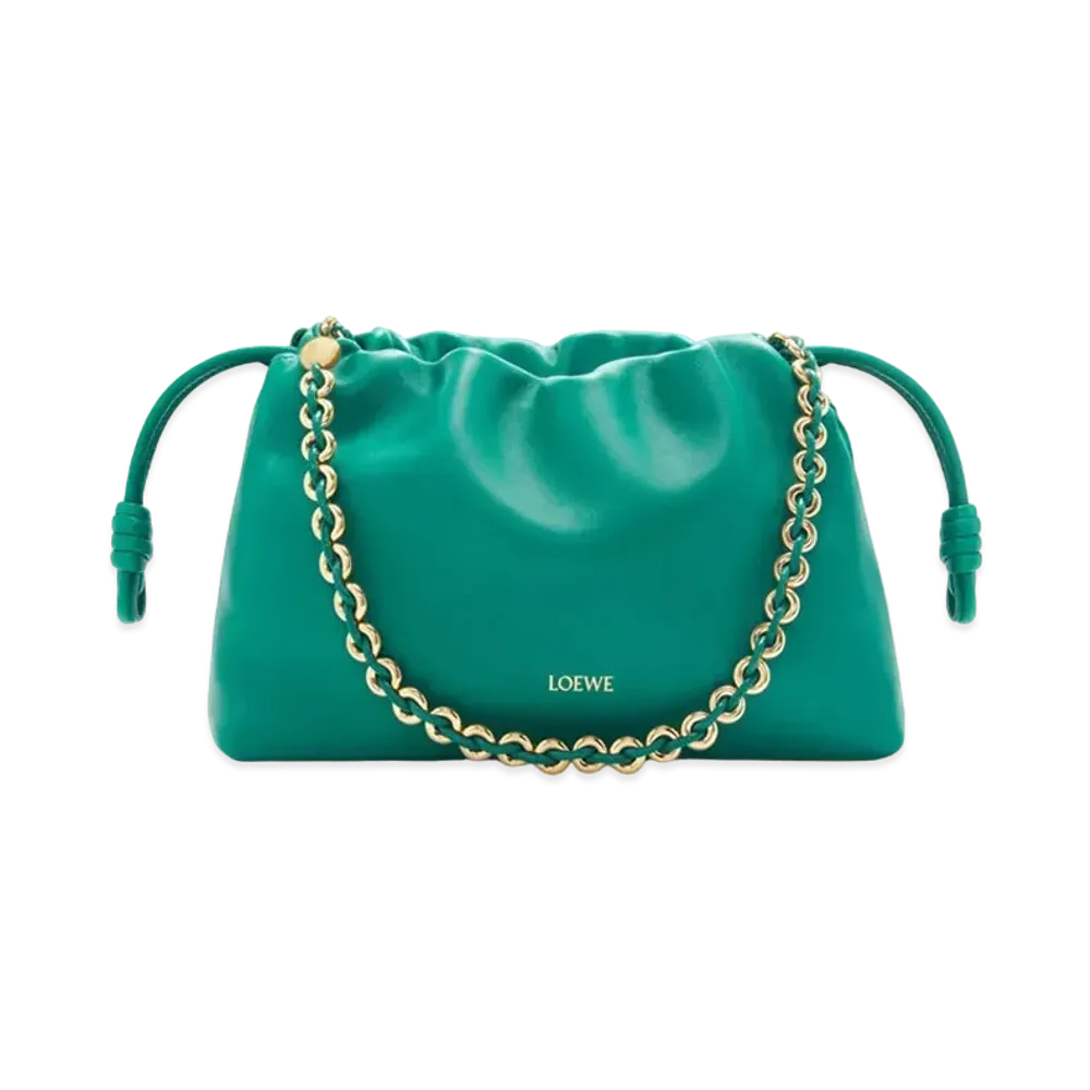 LOEWE Flamenco Purse Bag In Mellow Nappa Lambskin "Emerald Green"