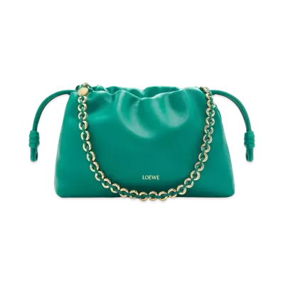 LOEWE Flamenco Purse Bag In Mellow Nappa Lambskin "Emerald Green"