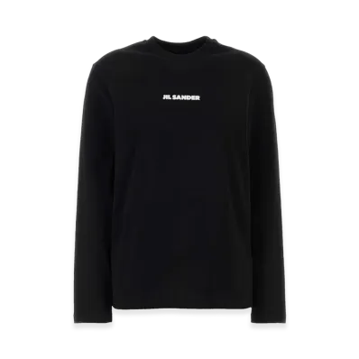Jil Sander Women's Cotton Long Sleeve Tee "Black"