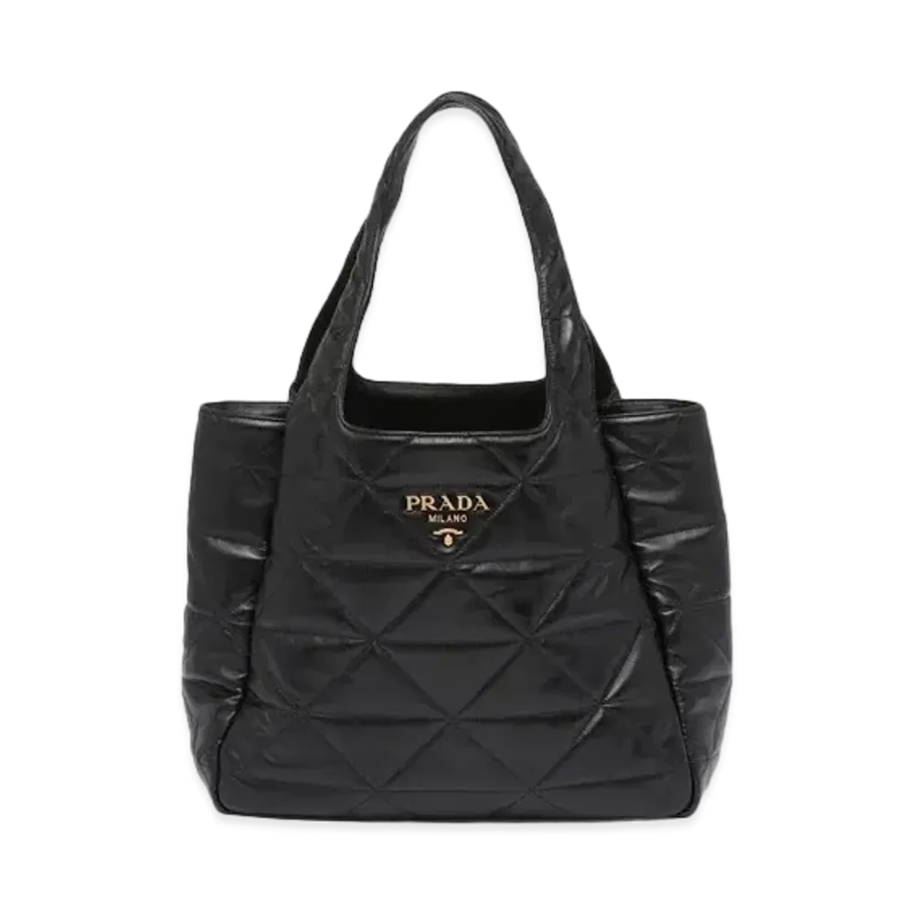 PRADA Large Nappa Tote Bag Stitching "Black"