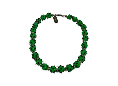 BALENCIAGA Women's Malibu Silicon Choker "Green"