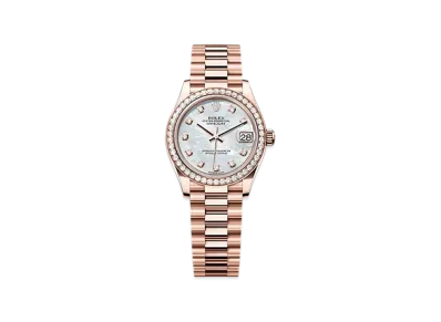 ROLEX Datejust 31mm Everose Gold Diamond 278285RBR "White Mother-of-Pearl"