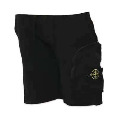 Stone Island Zip Pocket Sweat Shorts "Black"
