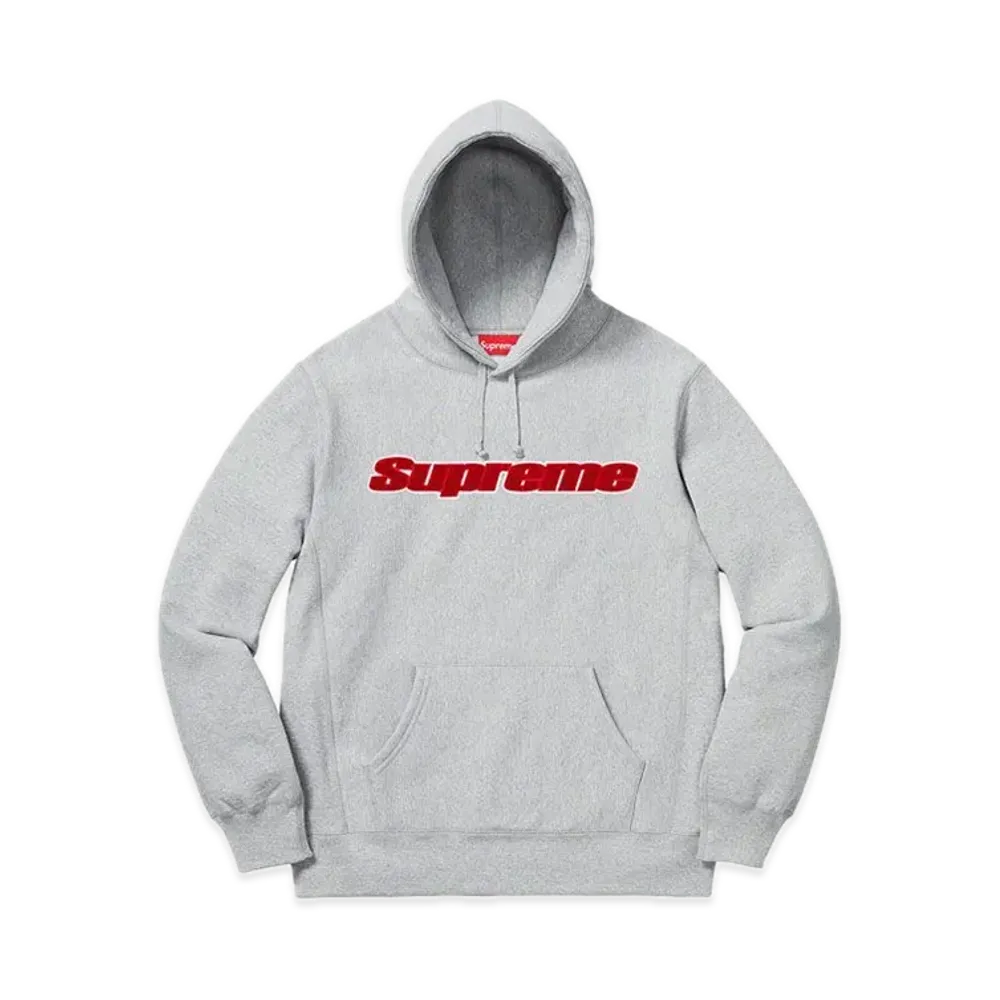 Supreme Chenille Hooded Sweatshirt "Heather Grey"