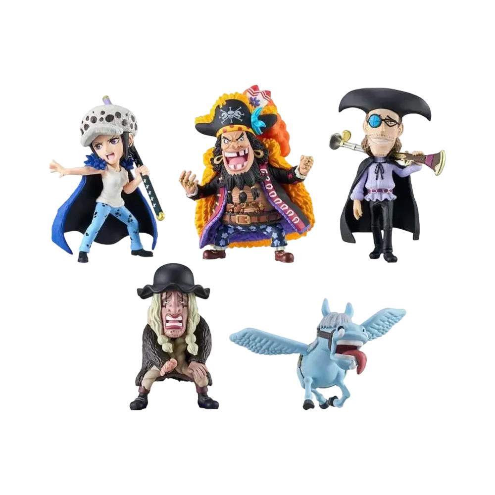 BANPRESTO "World Coletable Figure" -ONE PIECE- Trafalgar Law VS The Blackbeard Pirates Complete 5 Piece Set