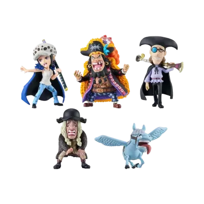 BANPRESTO "World Coletable Figure" -ONE PIECE- Trafalgar Law VS The Blackbeard Pirates Complete 5 Piece Set
