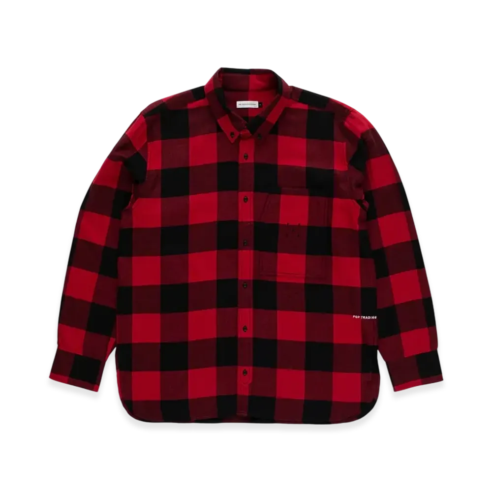 POP TRADING COMPANY Checked BD Shirt "Red"