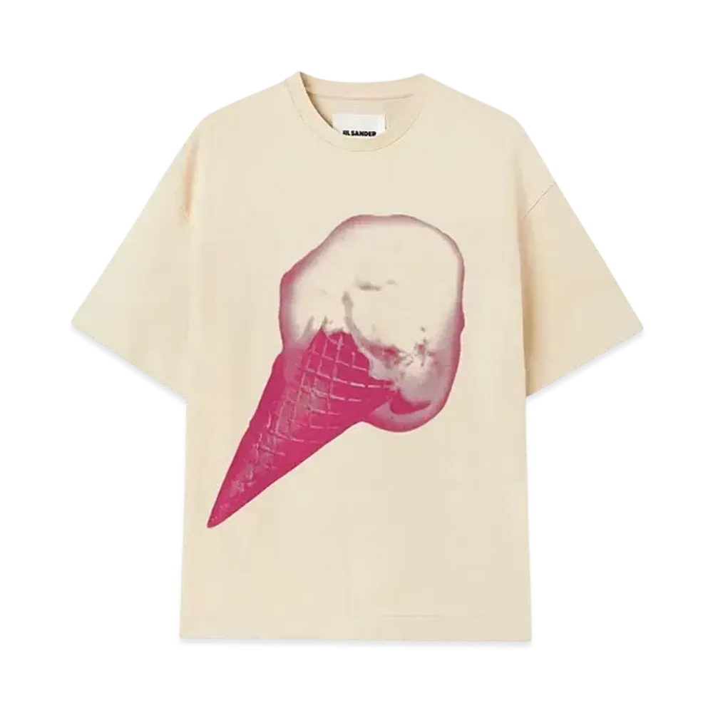 Jil Sander Women's Printed T-Shirt "Strawberry Whirl"