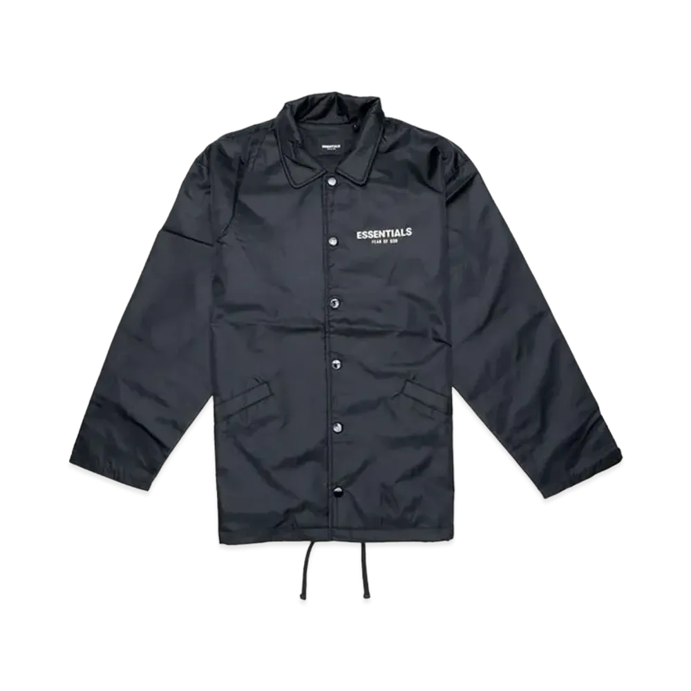 FEAR OF GOD ESSENTIALS Nylon Coach Jacket "Black"
