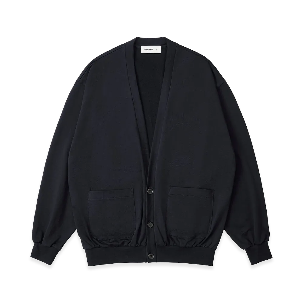 everyone Light Weight Cotton Cardigan "Black"