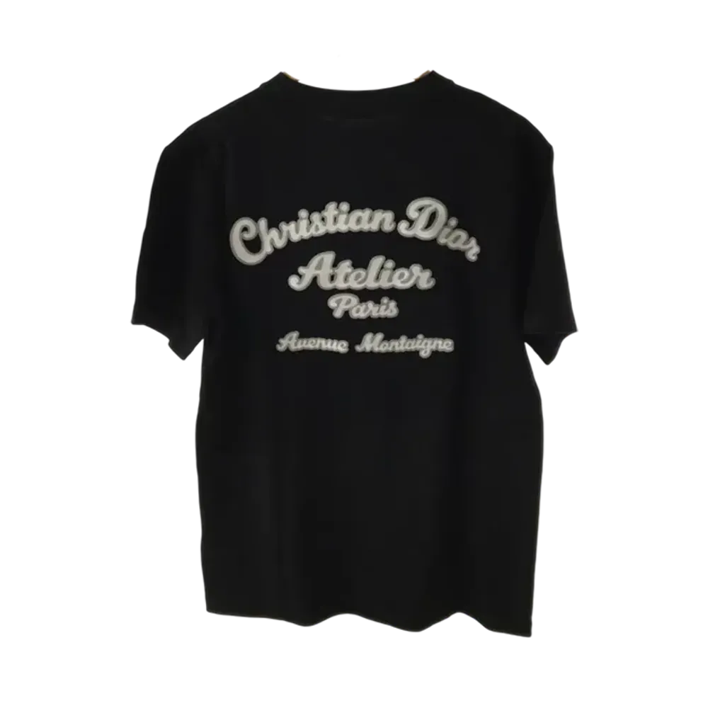 Dior HOMME Atelier Logo Print Crew Neck Short Sleeve T-Shirt "Black"