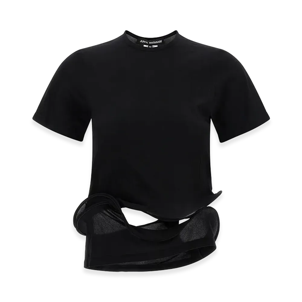 JUNYA WATANABE Women's Sculptural Background T-Shirt "Black"