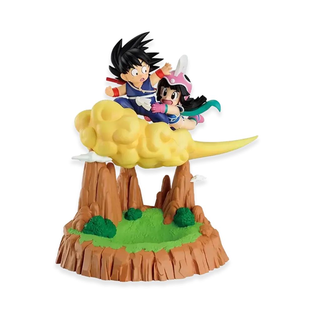 BANDAI "Ichiban Kuji" -Dragon Ball Fantastic Adventure 2- Last One Prize Son Goku & Chi-Chi Accessory Case Figure