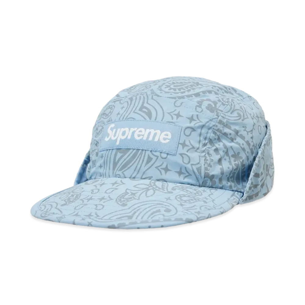 Supreme Reflective Bandana Sunshield Camp Cap "Light Blue"