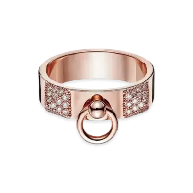 Hermes Collier De Chien Ring PM "Pink Gold/Diamond"