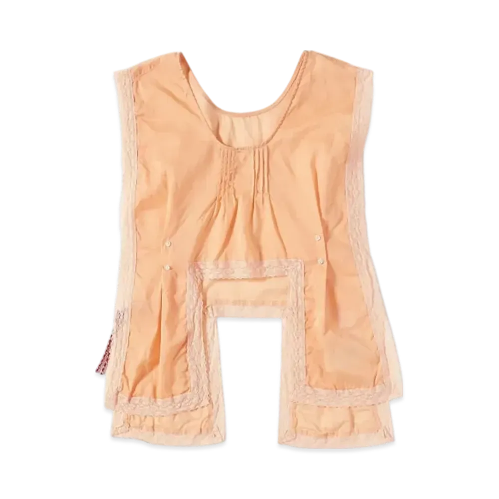 BEAMS Women Lace Bib Sleeveless "Apricot"