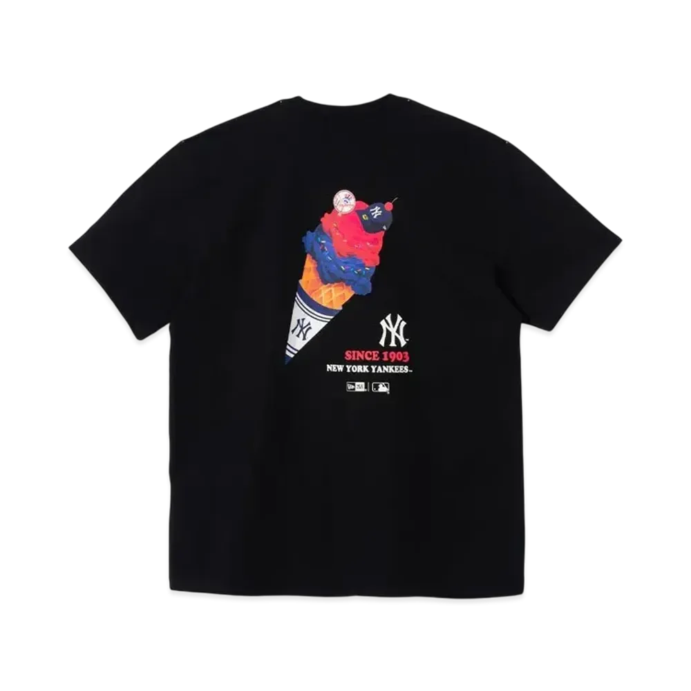 NEW ERA Short Sleeve Performance T-Shirt New York Yankees Ice Cream Logo "Black"
