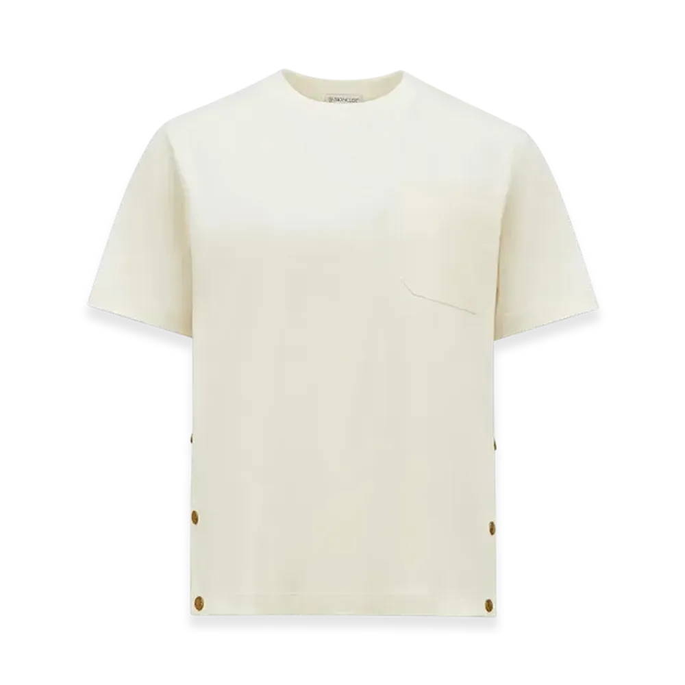 MONCLER Cotton T-Shirt with Pocket "White"