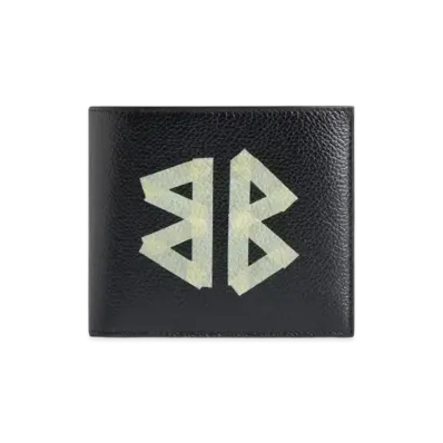 BALENCIAGA Cash Square Folded Coin Wallet "Black"