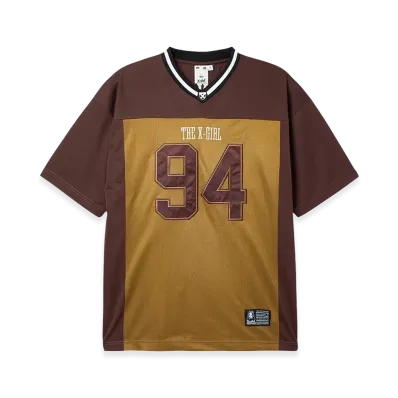 X-Girl Women's Face Label Football Tee Dress "Brown"