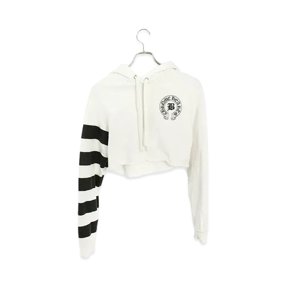 Chrome Hearts x Bella Hadid Dagger Zip Up Short Hoodie "White"