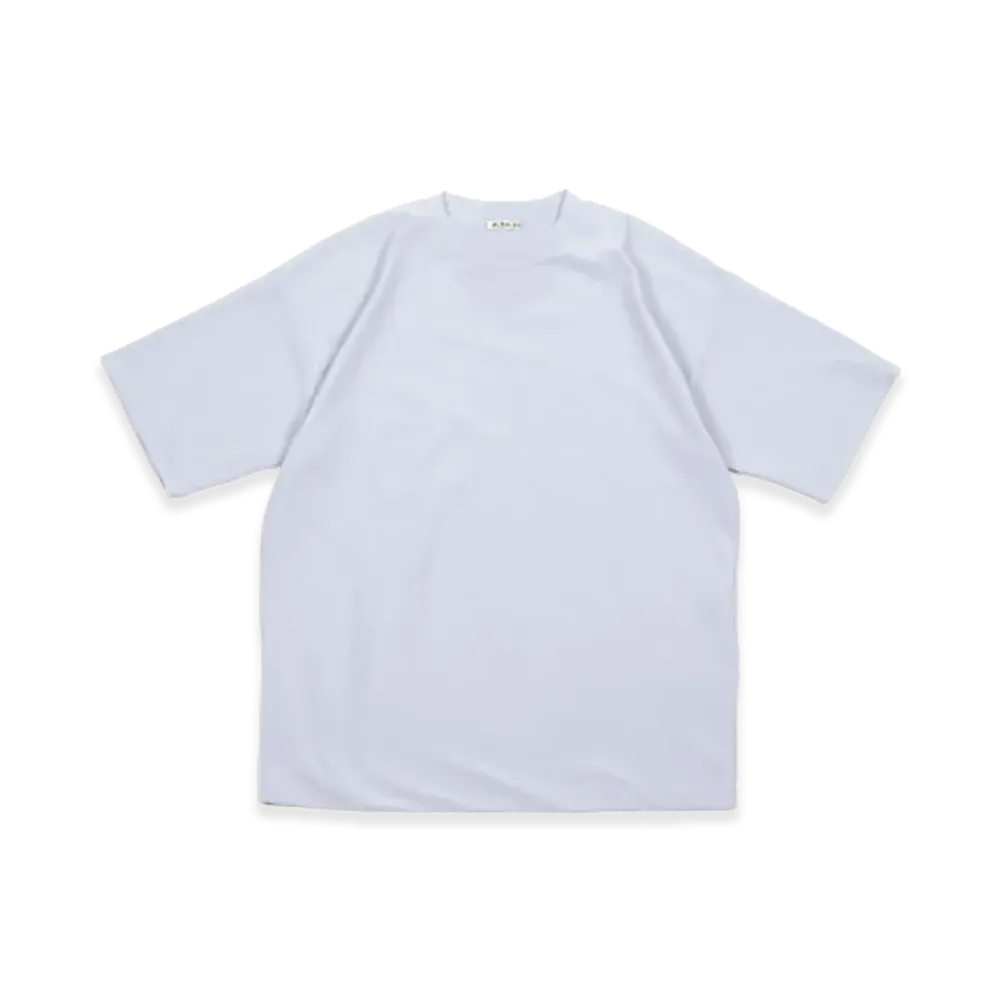 AURALEE Hard Twist Amunzen Double Cloth Tee "Light Blue"