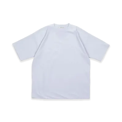 AURALEE Hard Twist Amunzen Double Cloth Tee "Light Blue"