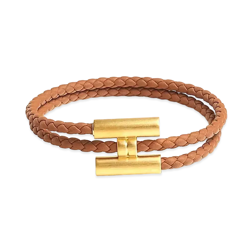 Hermes Tournis Tresse Bracelet "Gold/Gold"