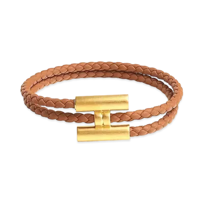 Hermes Tournis Tresse Bracelet "Gold/Gold"