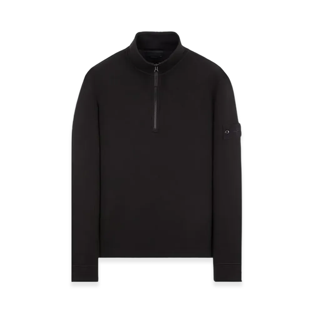 Stone Island 631F3 Ghost Piece Half Zip Up Sweatshirt - 23FW "Black"