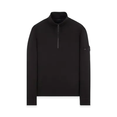 Stone Island 631F3 Ghost Piece Half Zip Up Sweatshirt - 23FW "Black"