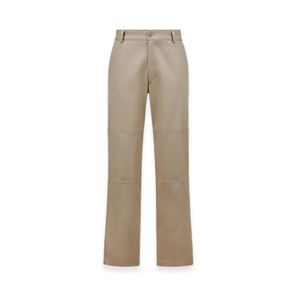 MONCLER Cotton Gabardine Trousers "Light Beige"