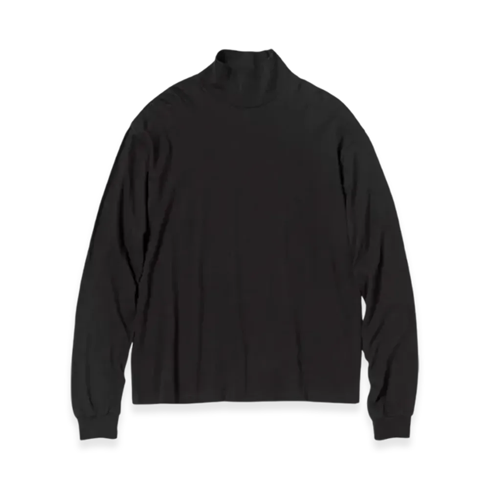 AURALEE Seamless Hi Neck L/S T-Shirt "Black"