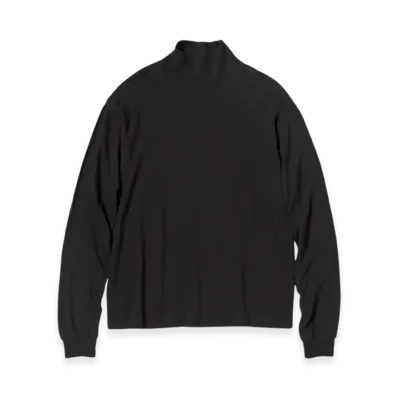 AURALEE Seamless Hi Neck L/S T-Shirt "Black"