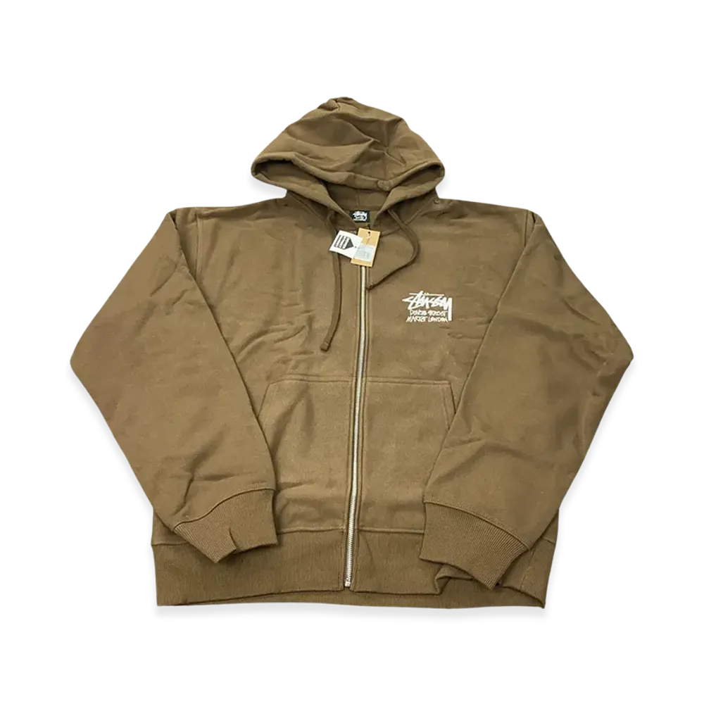 Stussy Stock DSM London Zip Hoodie 2022 "Coffee"