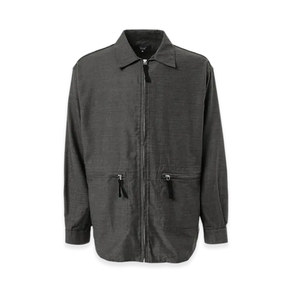 COMME des GARCONS HOMME Cotton Check Zip Shirt "Grey"