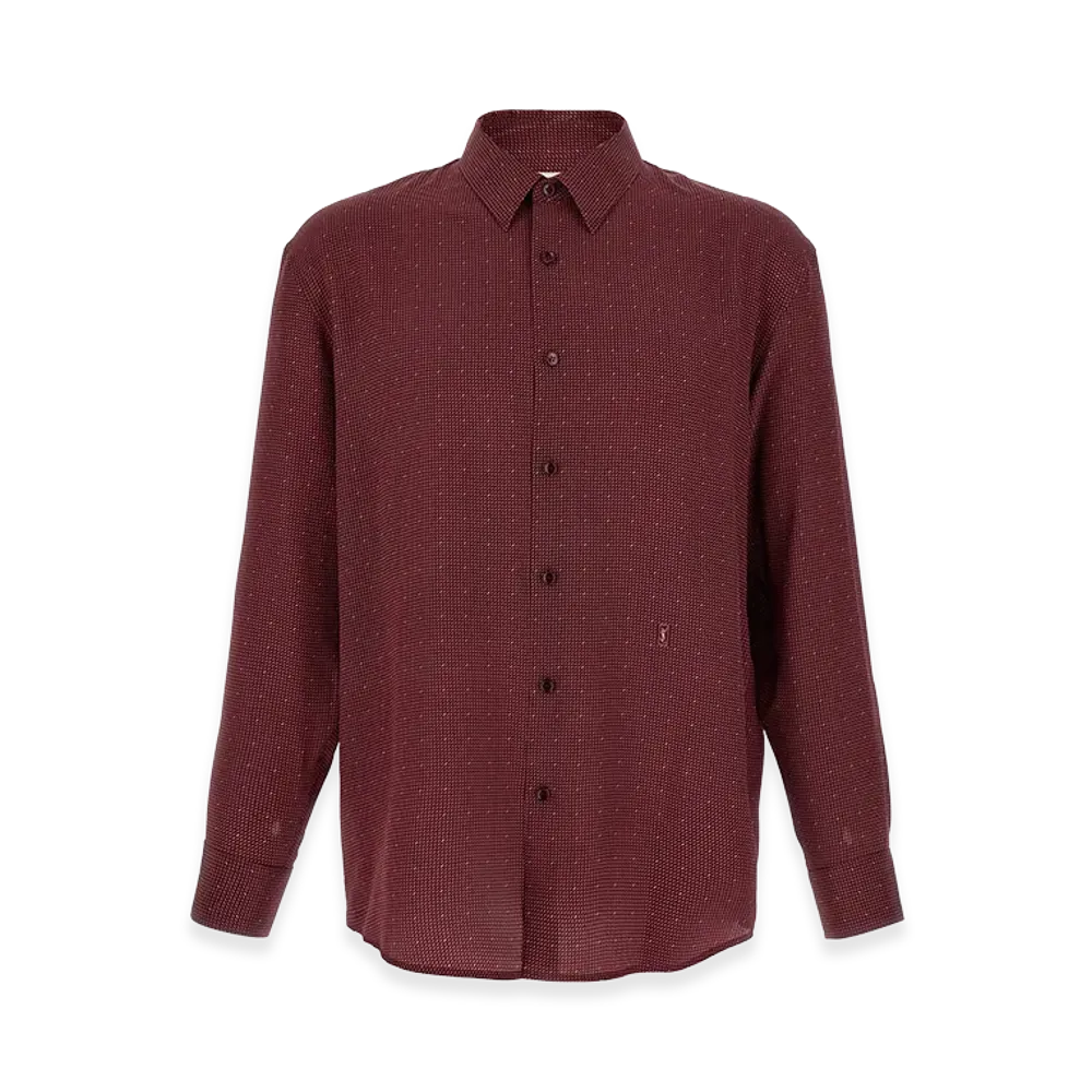 Saint Laurent Cassandre Shirt "Bordeaux"