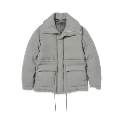 AURALEE Brushed Alpaca Wool Down Blouson "Light Gray"