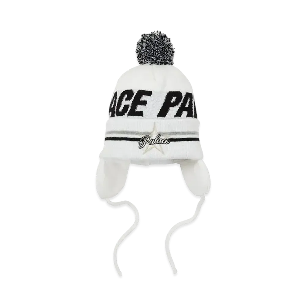 PALACE CITY EARFLAP BEANIE "White"