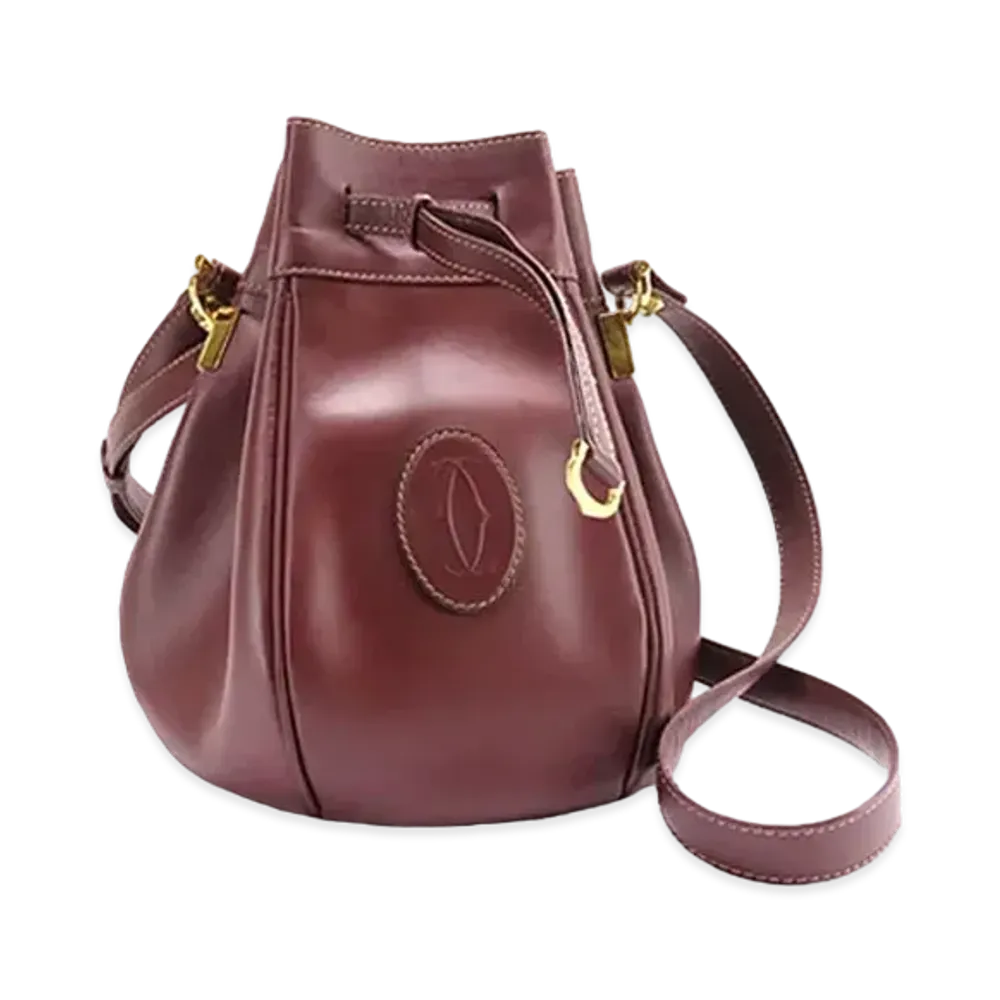 Cartier Mustline Drawstring Shoulder Bag "Bordeaux"