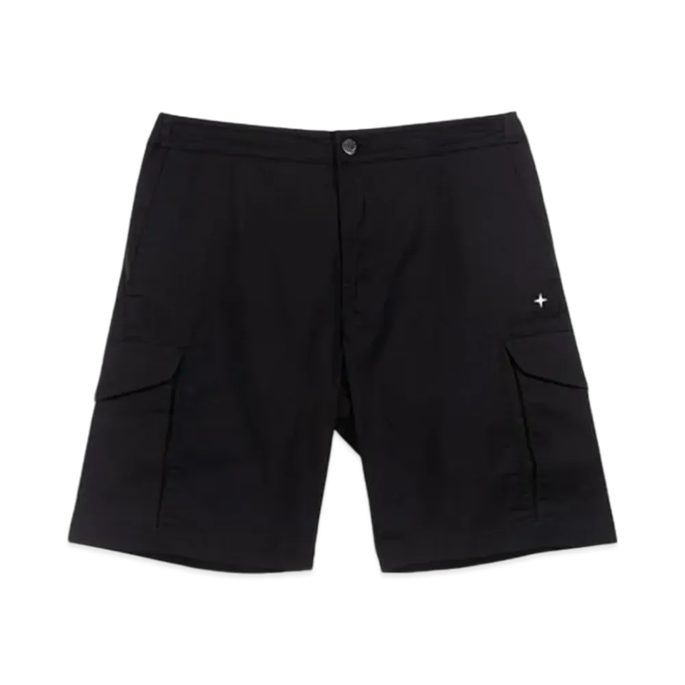 Stone Island L05G4 Embroidered Logo Bermuda Shorts - 23SS "Black"